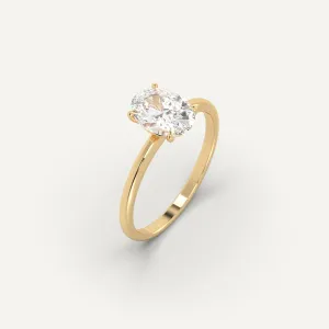 1 carat Oval Cut Diamond Ring