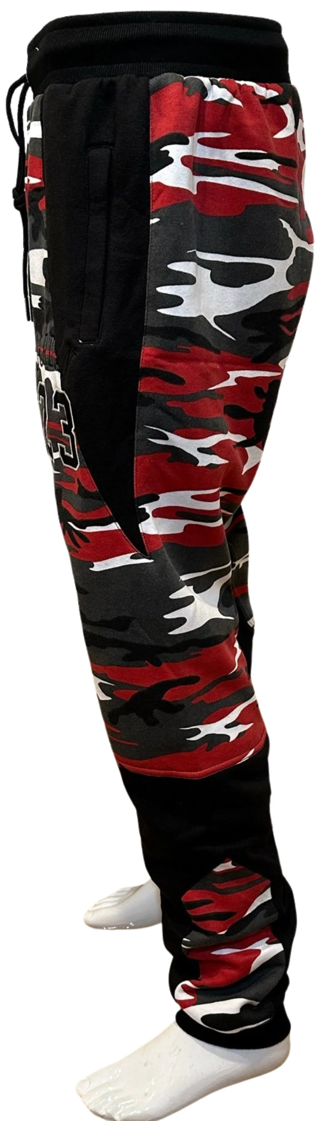 ^23 JORDAN^ (RED-CAMO) LUXURY JOGGER SWEATPANTS (EMBROIDERED)