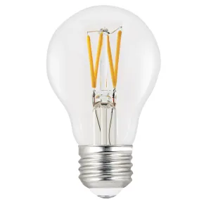 40W Replacement A19 Soft White Enhance Dimmable Glass Filament General Purpose LED (2-Pack)