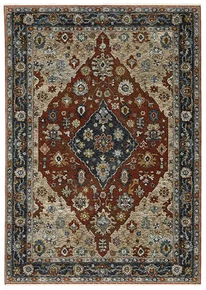 Aberdeen 1143H Red/Ivory Rug