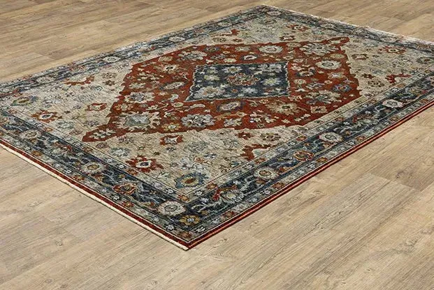 Aberdeen 1143H Red/Ivory Rug
