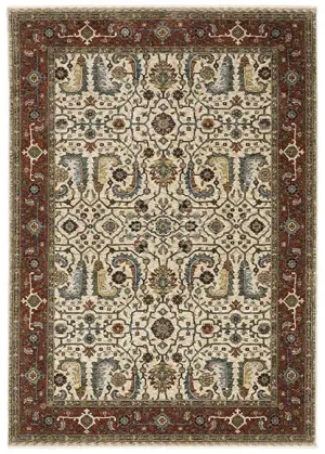 Aberdeen 144D Cream/Red Rug