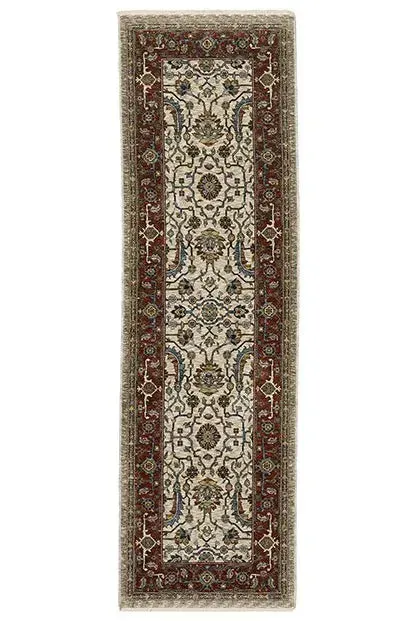 Aberdeen 144D Cream/Red Rug
