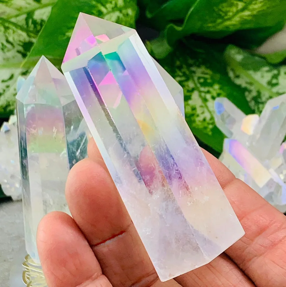 Angel Aura Quartz Crystal Point