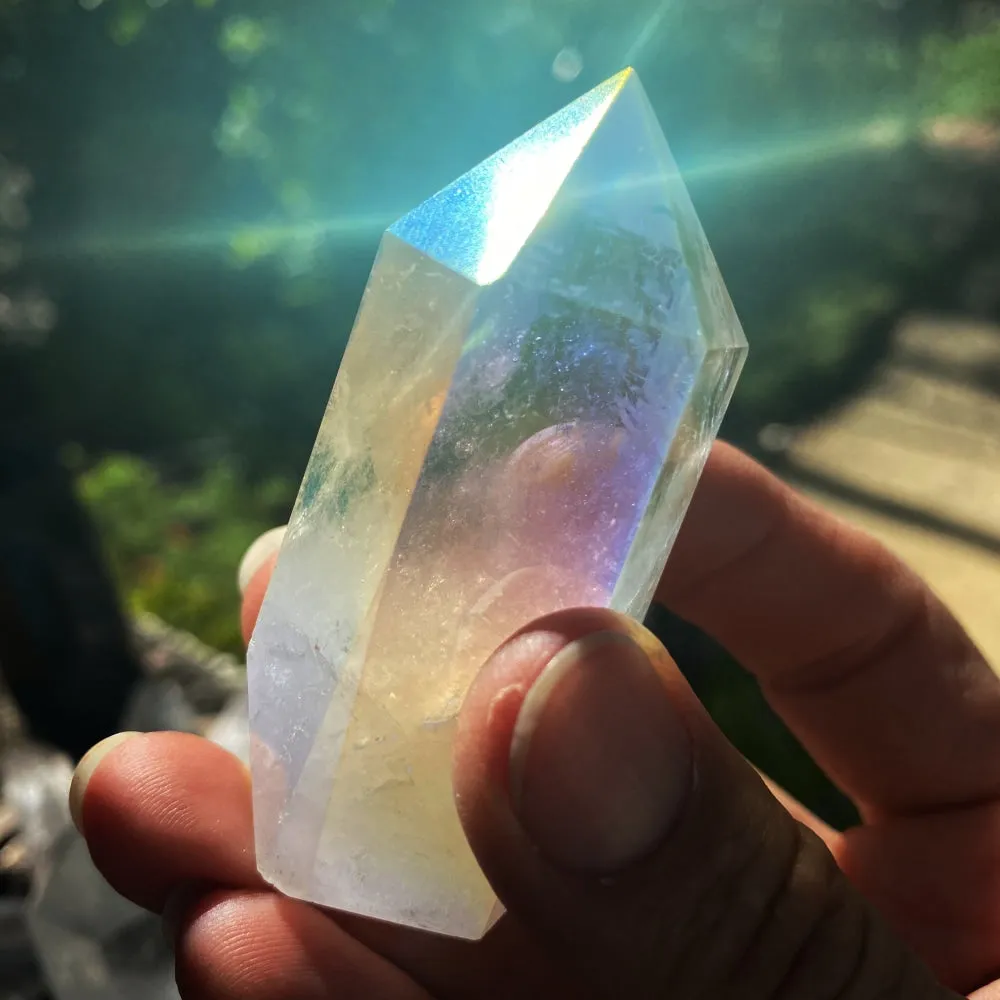 Angel Aura Quartz Crystal Point