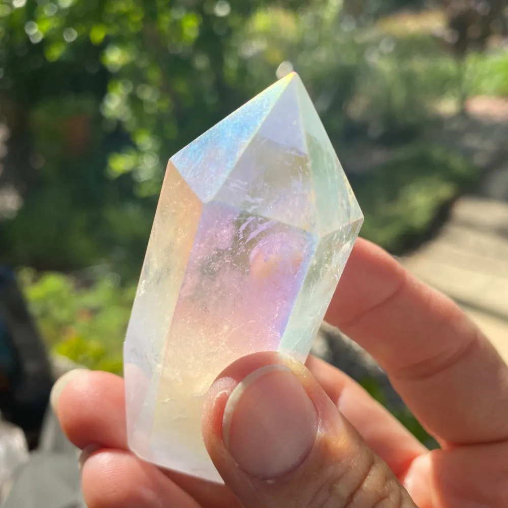 Angel Aura Quartz Crystal Point