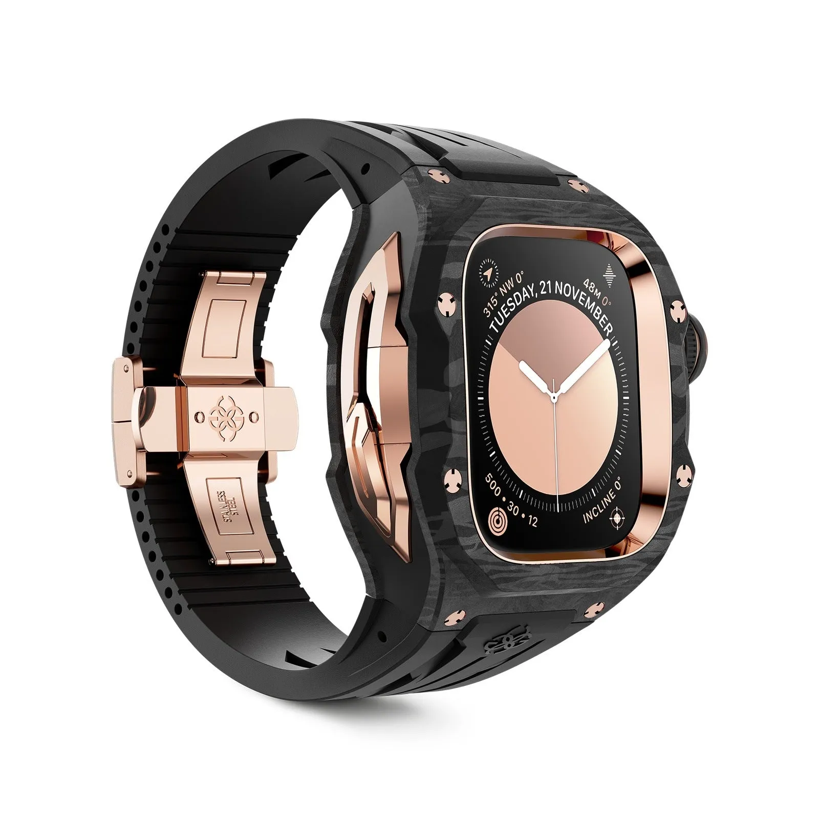 Apple Watch Case / RSCIII49 - Rose Gold Carbon