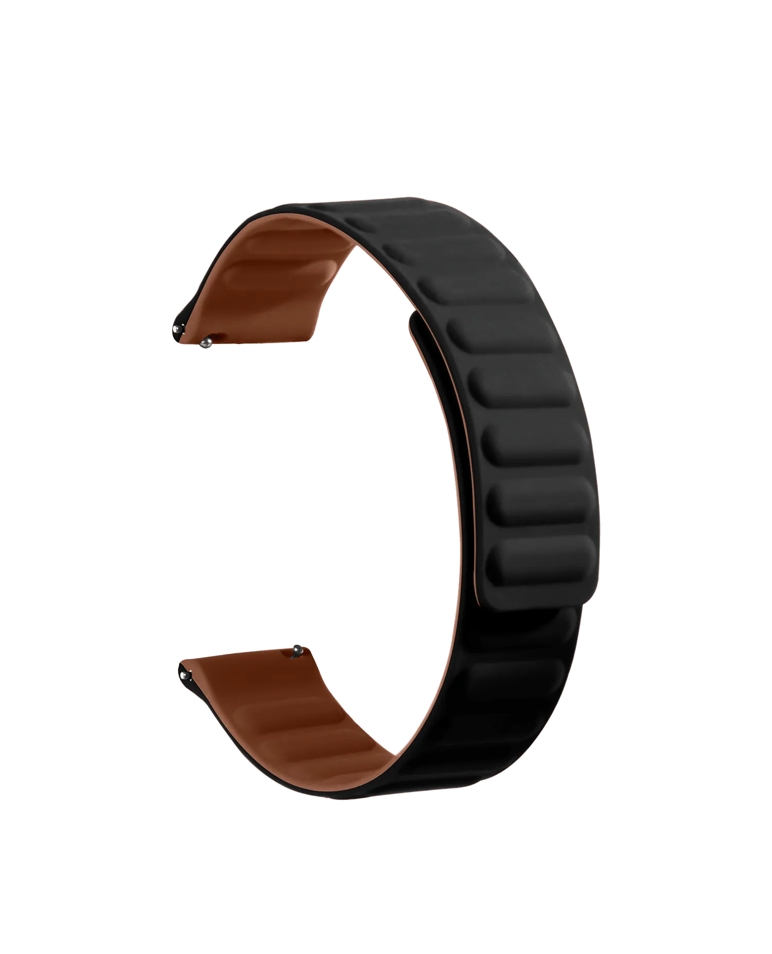 Black Silicone Magnetic Poppy Universal WatchBand (22mm)