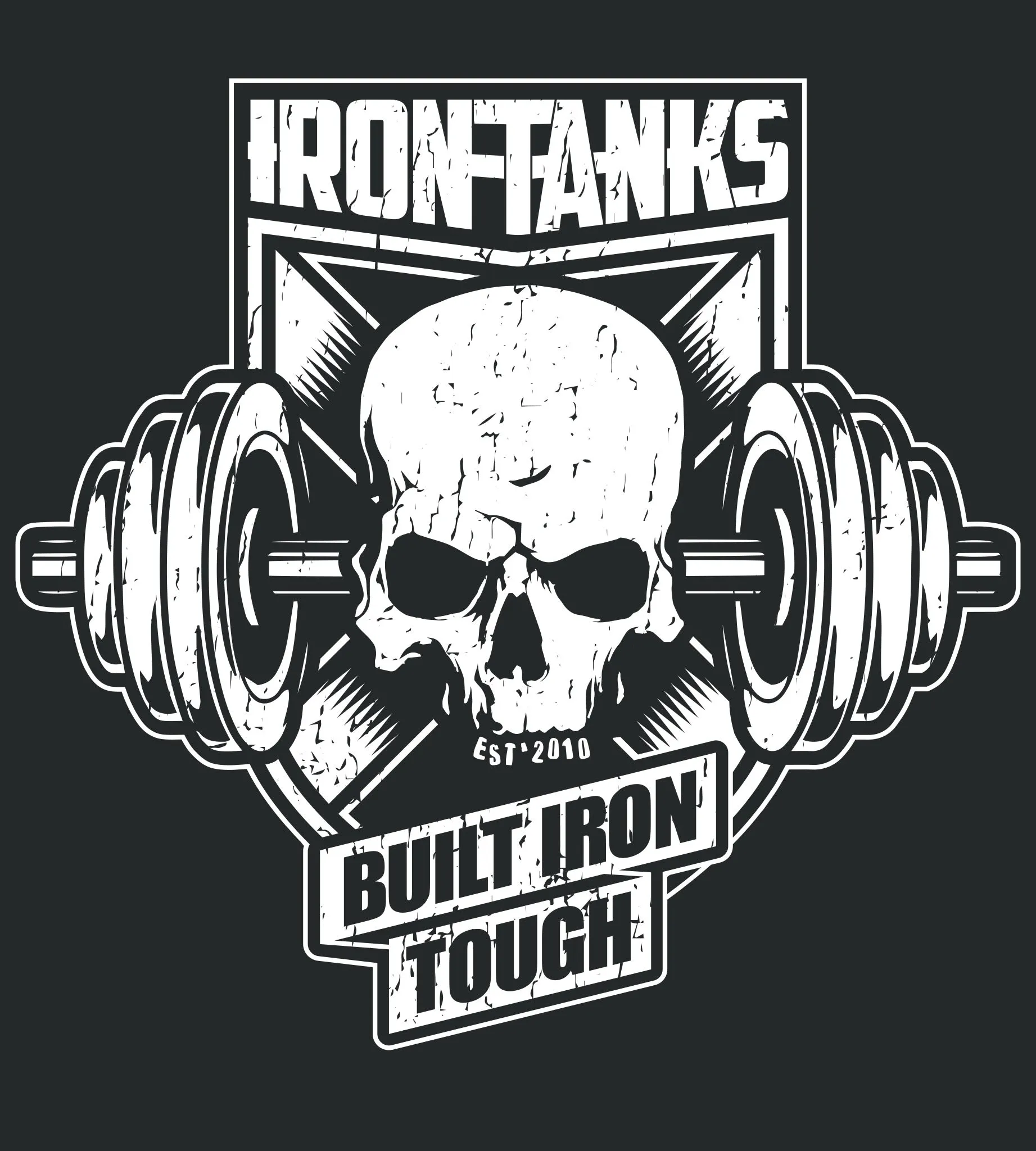 Built Iron Tough Tee - Stone Black
