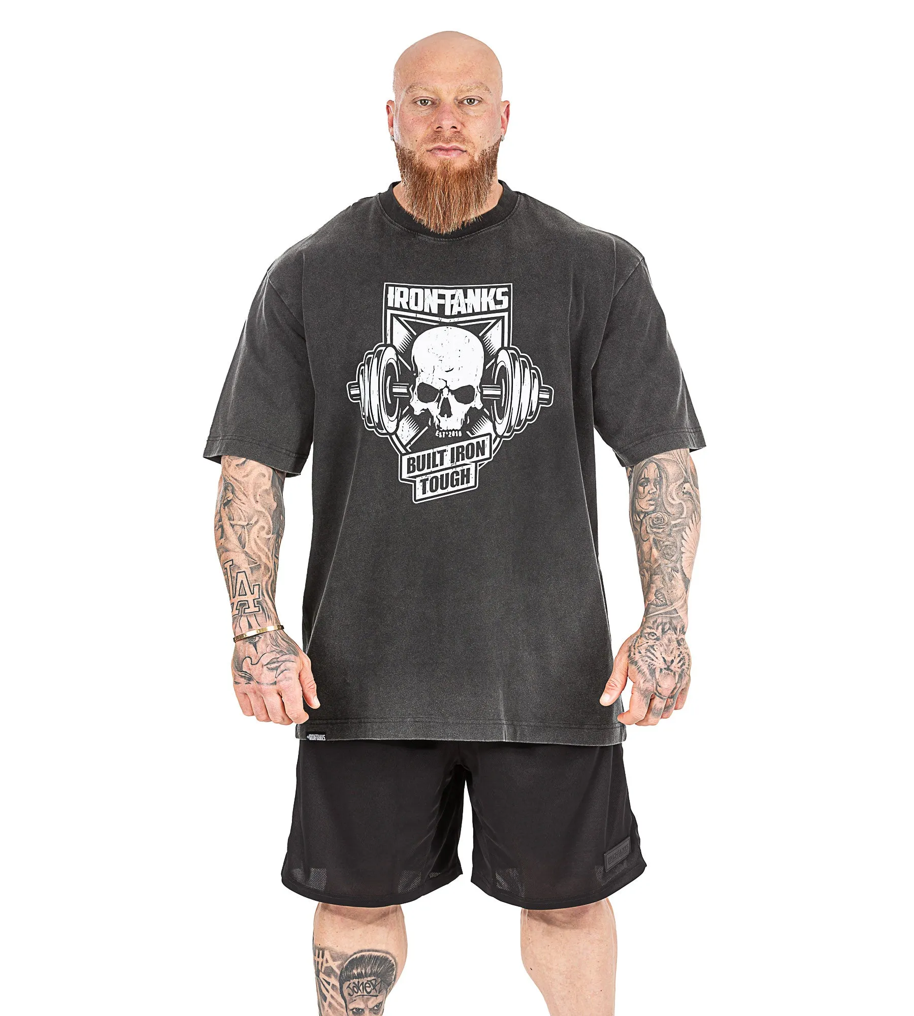 Built Iron Tough Tee - Stone Black