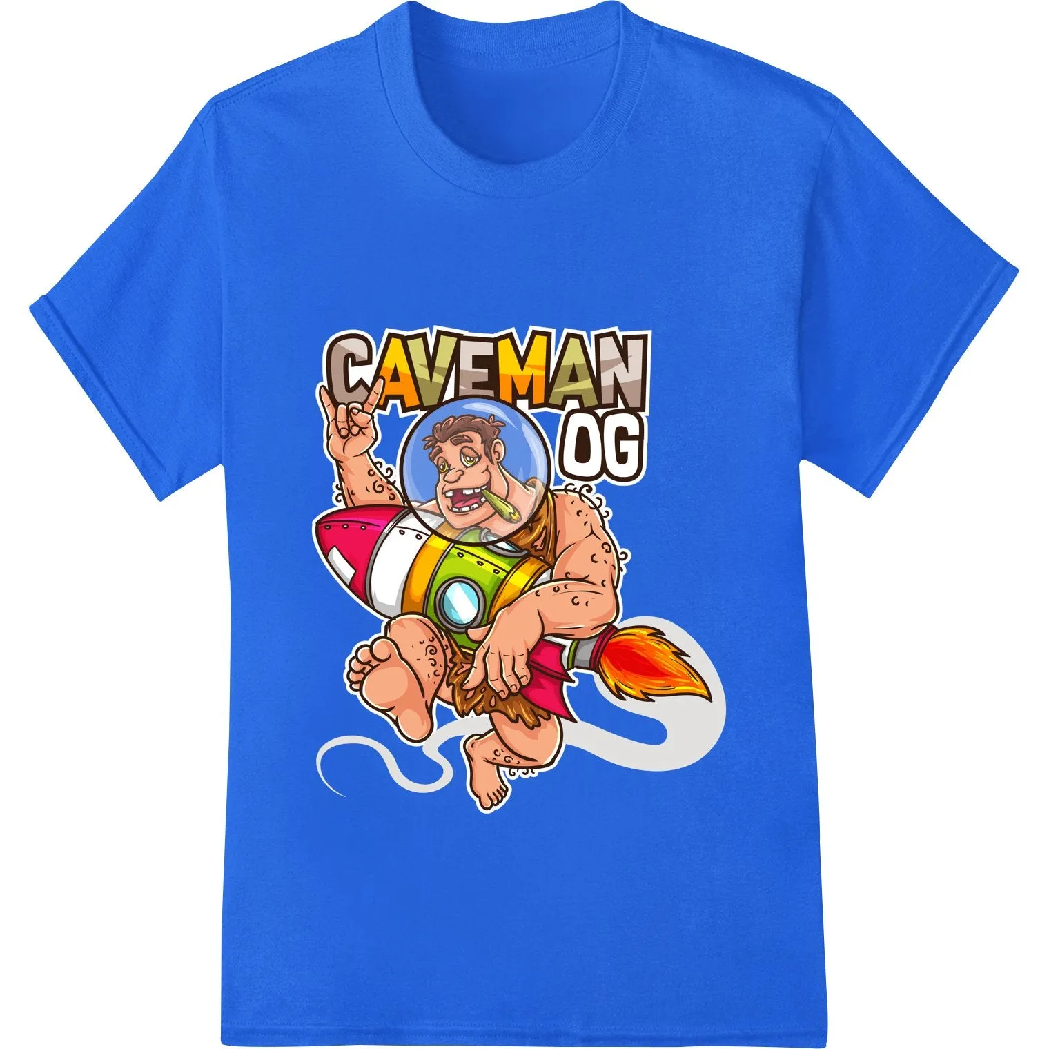 Caveman OG: Playful Prehistoric Character DTF Transfer