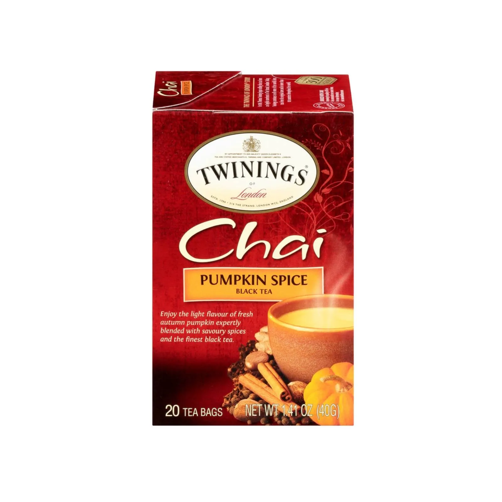 Chai Pumpkin Spice Black Tea (International Blend) - 20 Envelopes