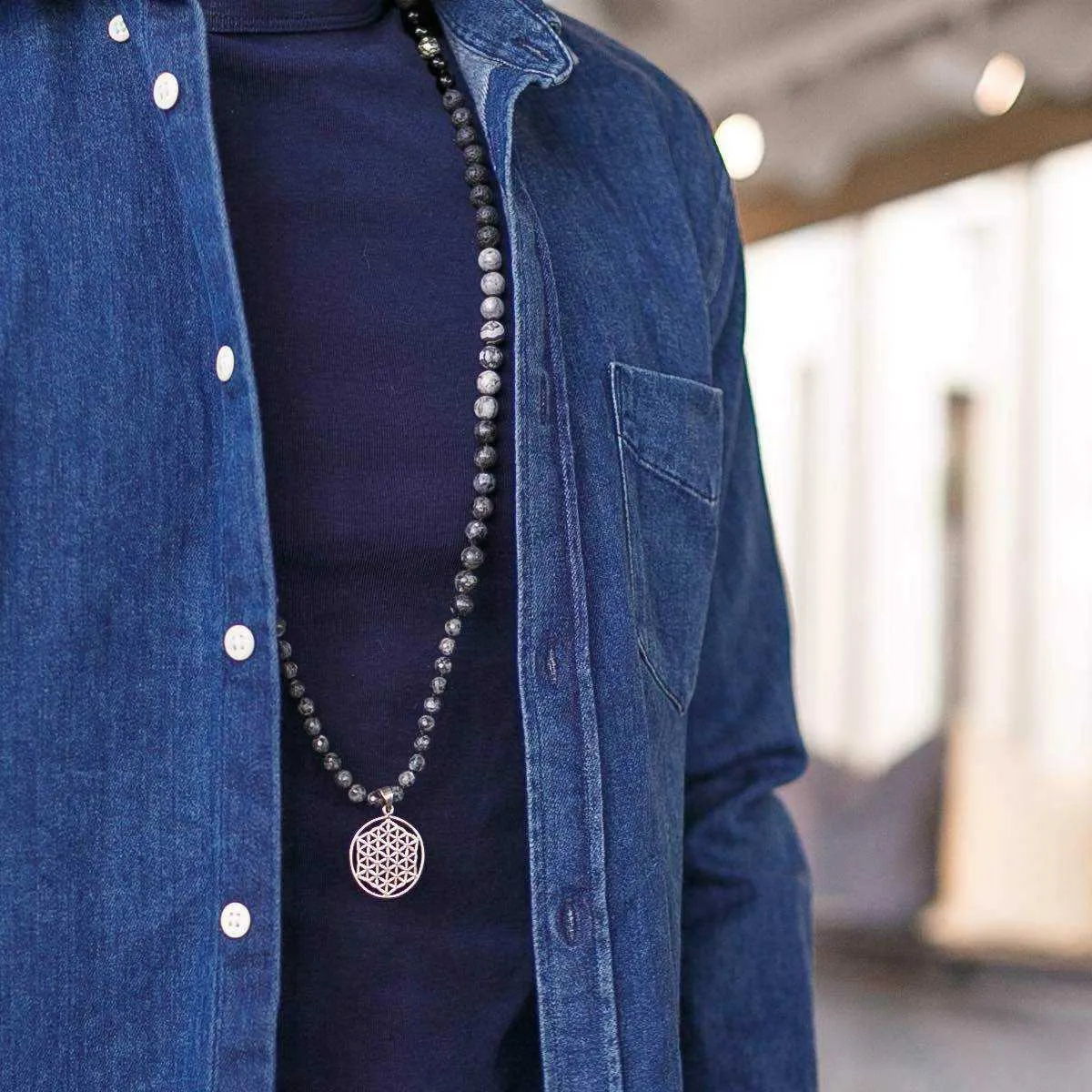 Connection Man Gemstone Mala