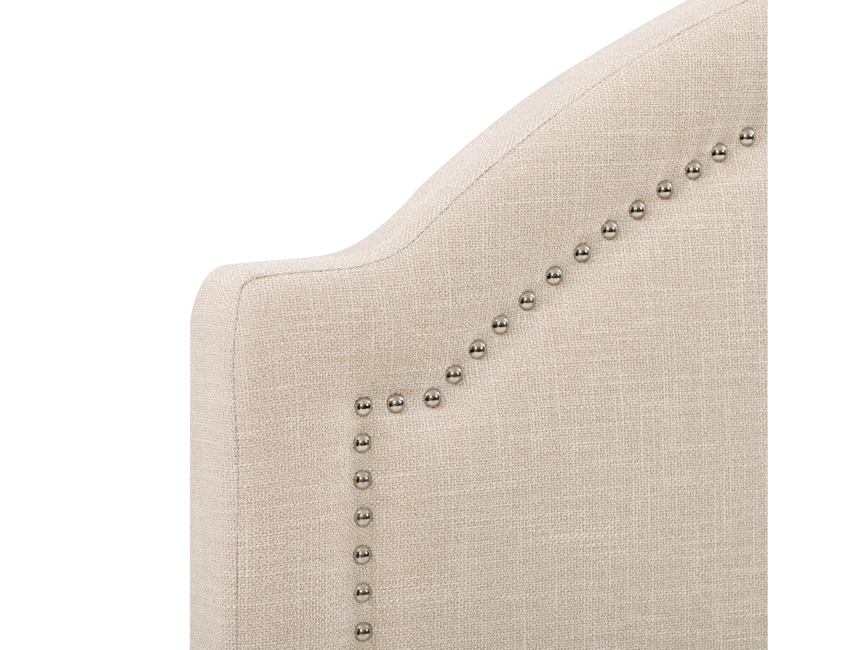 Cream Upholstered King Bed