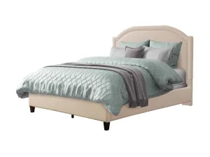 Cream Upholstered King Bed