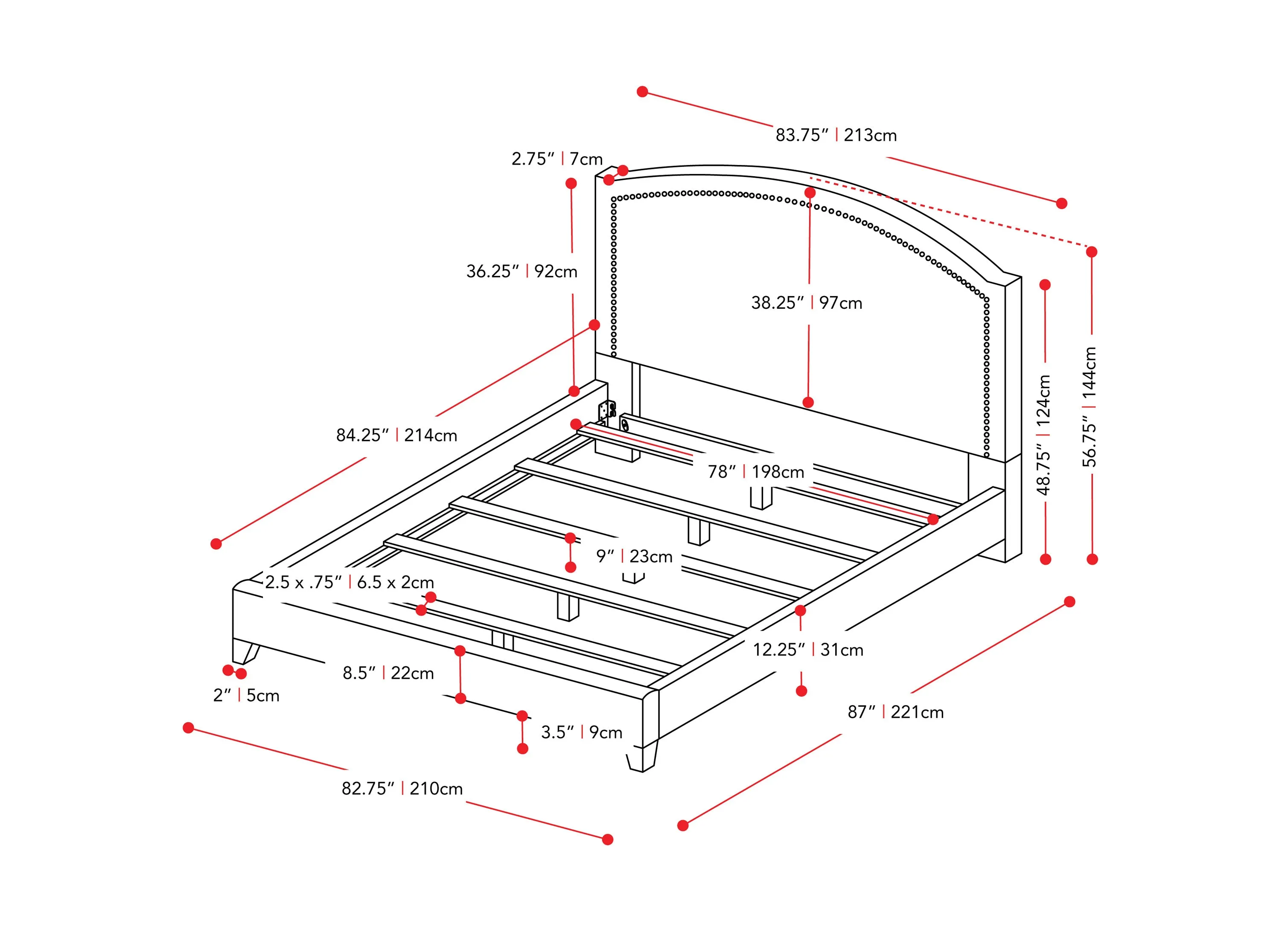 Cream Upholstered King Bed