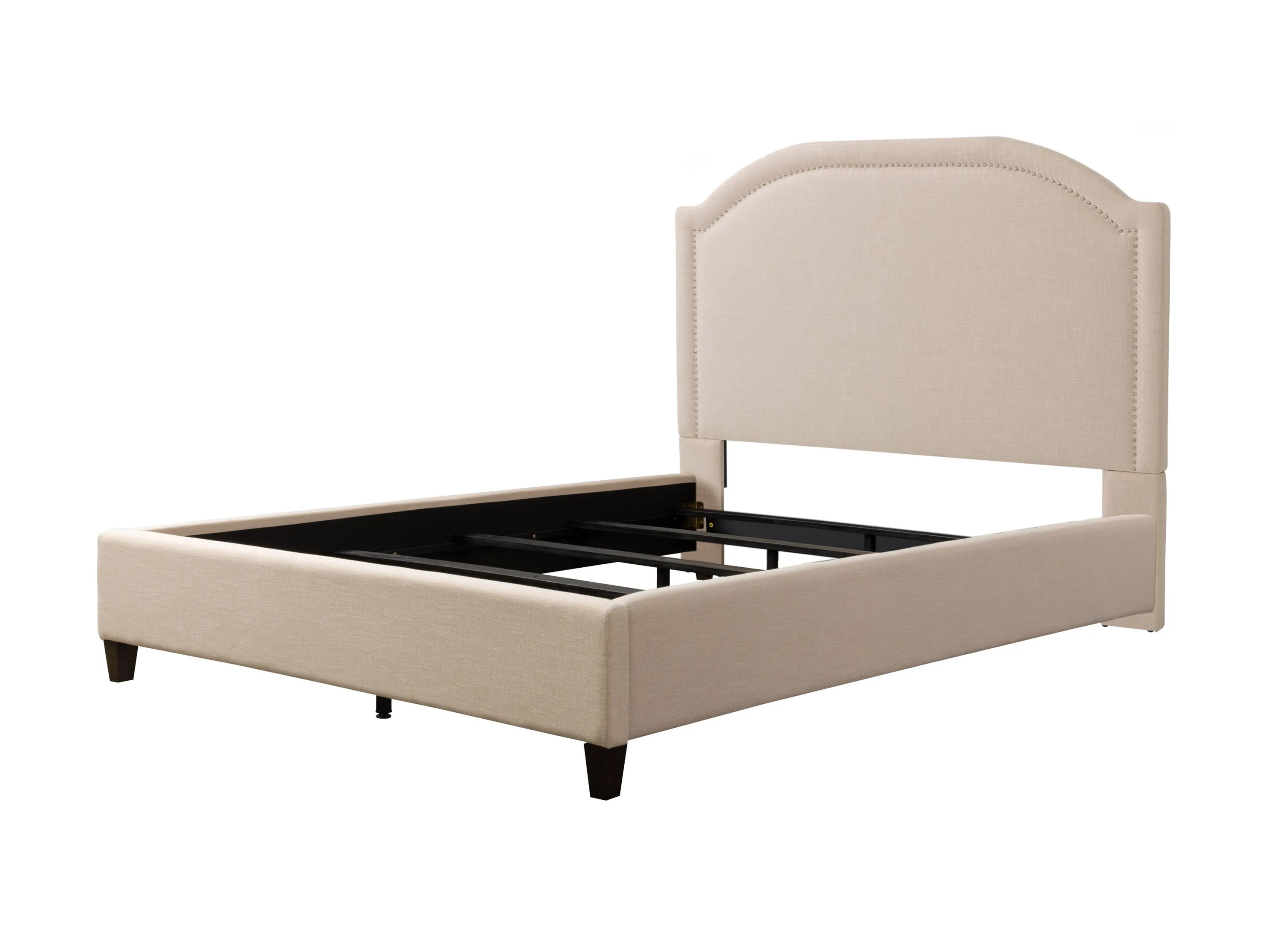 Cream Upholstered King Bed