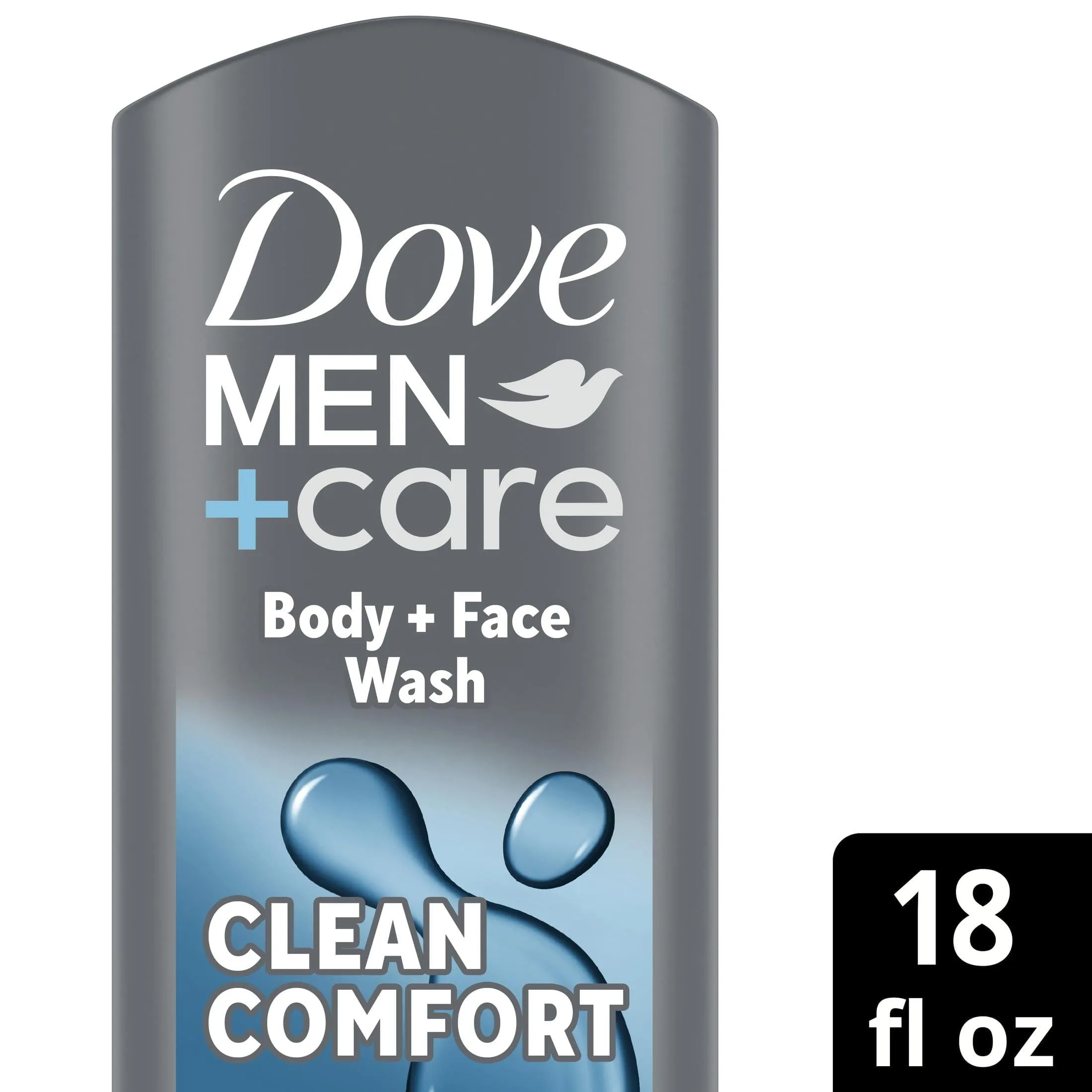 Dove Men Care Clean Comfort Hydrating Gentle Face and Body Wash, 18 fl oz