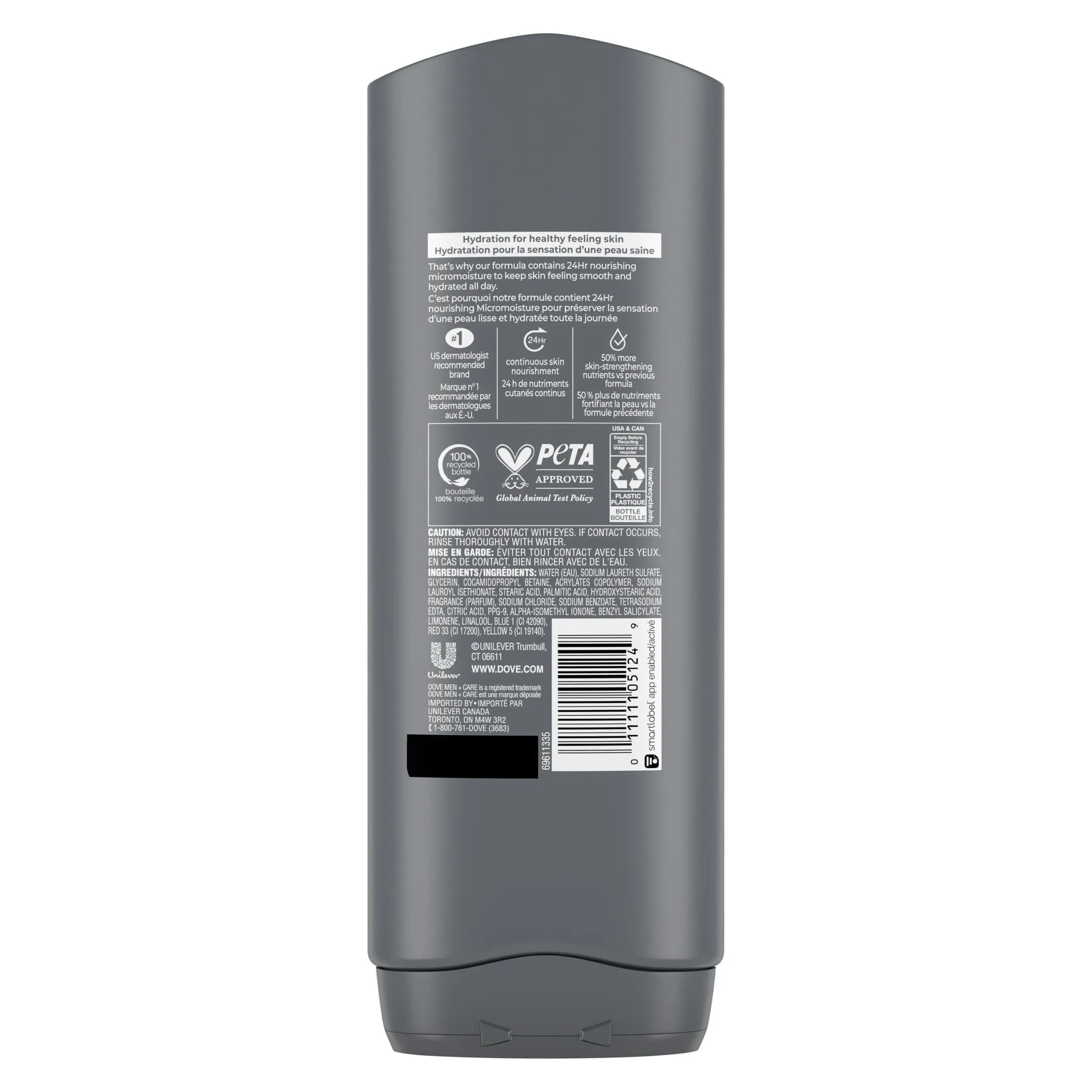 Dove Men Care Clean Comfort Hydrating Gentle Face and Body Wash, 18 fl oz