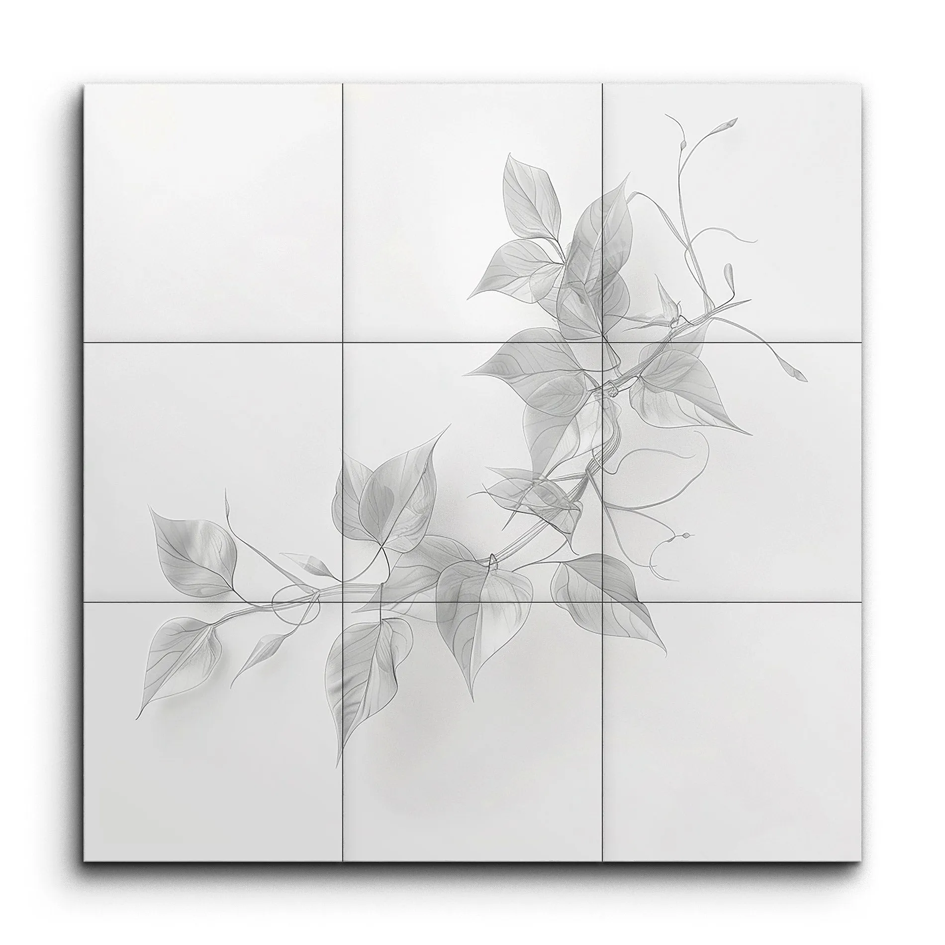 Ethereal Vine: Grayscale Elegance