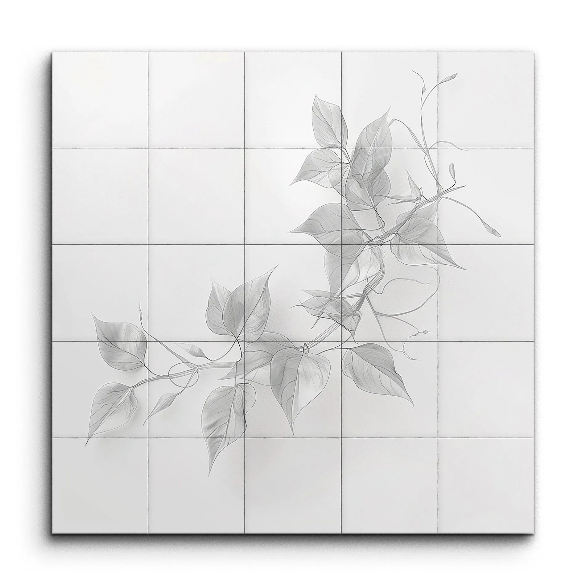 Ethereal Vine: Grayscale Elegance