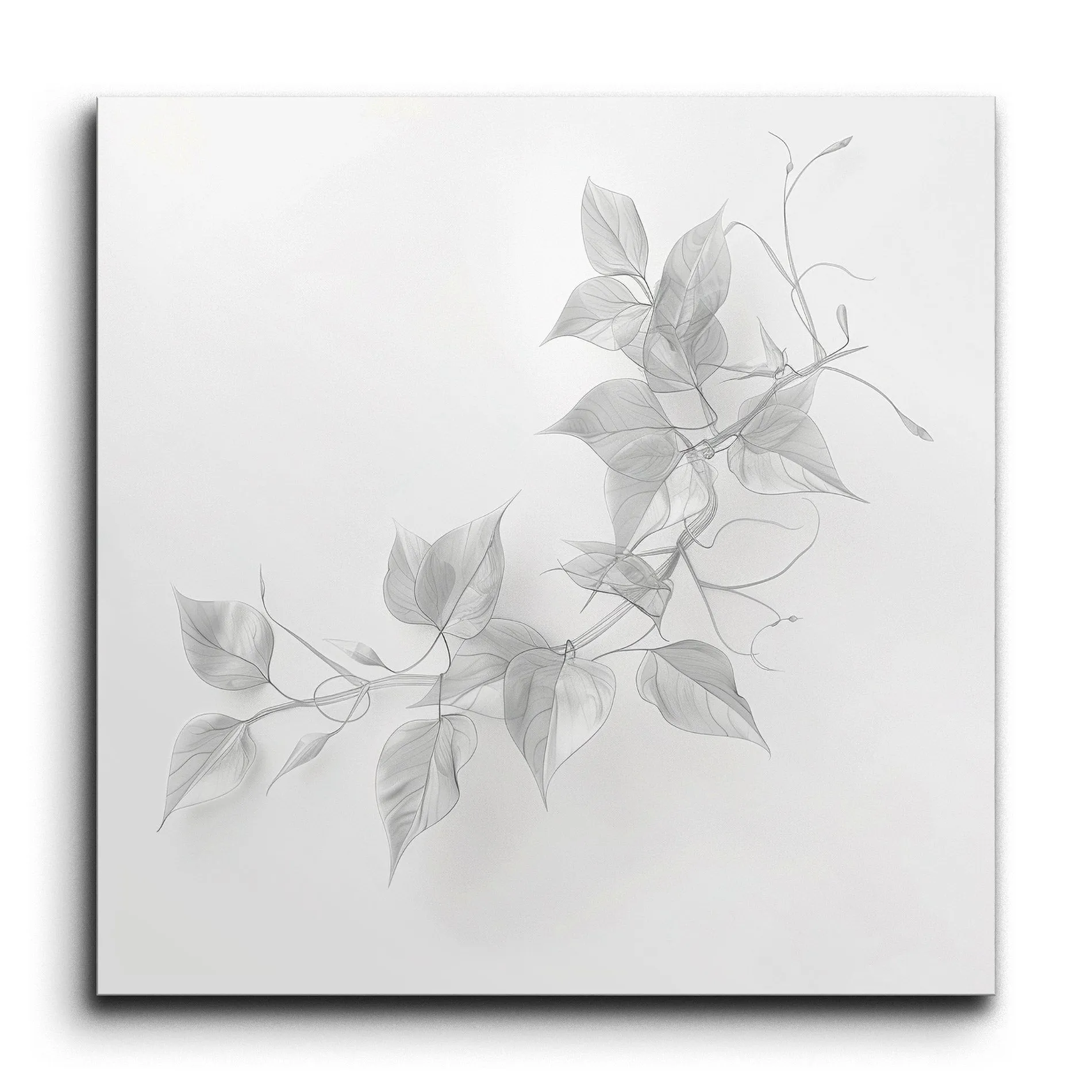 Ethereal Vine: Grayscale Elegance