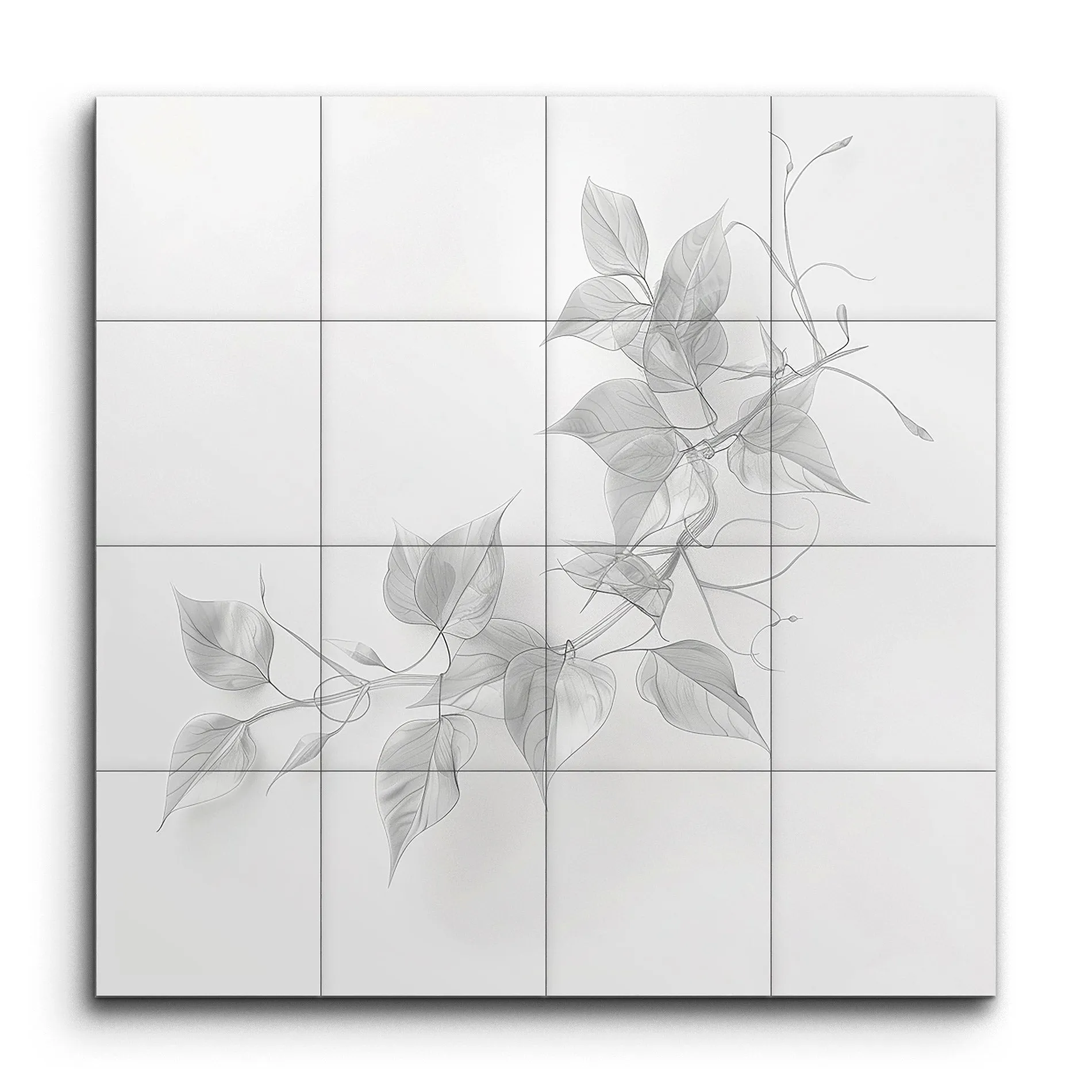 Ethereal Vine: Grayscale Elegance