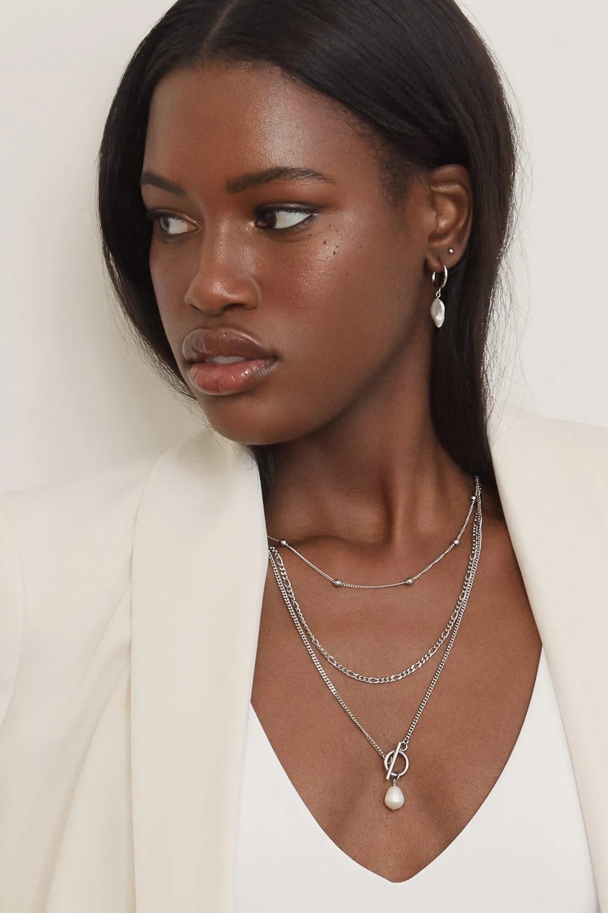 Freshwater Necklace - Silver