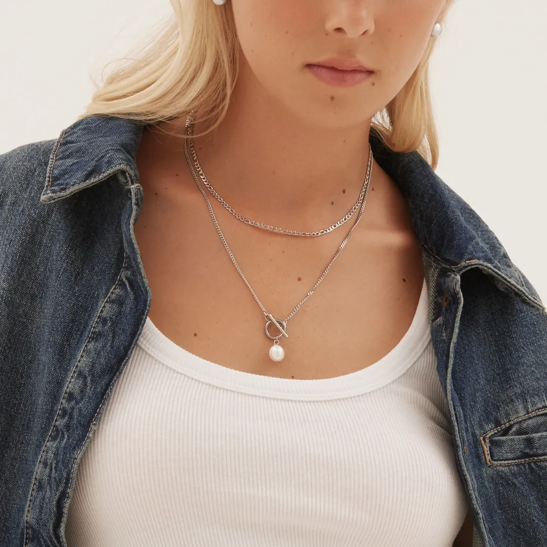 Freshwater Necklace - Silver