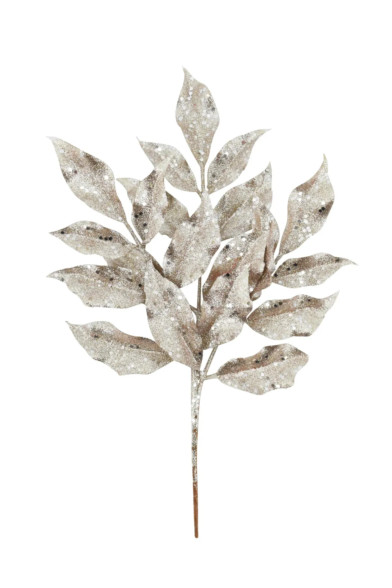 Glitter Leaf Pick in Champagne