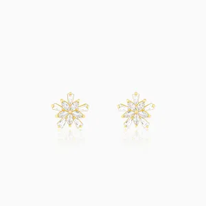 Golden Floral Radiance Earrings