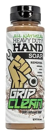 Grip Clean Hand Soaps Removes Automotive Grease, Oil, and Odors - All-Natural Lime Fragrance Soap - Highly Moisturizing Dirt-Infused Formula - Available in Multiple Sizes