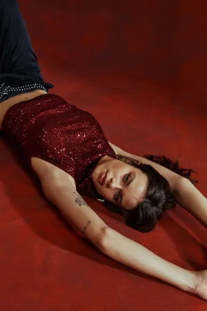 Haileyy Blood Red Tank Top