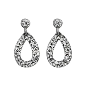 JewelMaze Austrian Stone Silver Plated Stud Earrings ( assorted design )