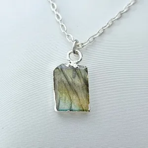 Labradorite Untetherd Soul Necklace - Silver
