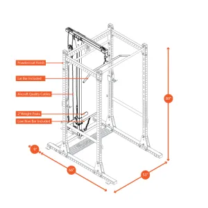 Lat Attachment for Y100 Rugged Series Full Rack (Rack Not Included)