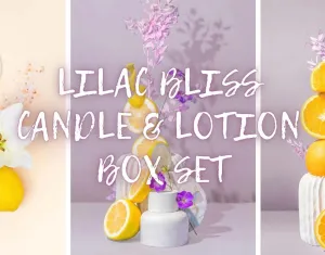 Lilac Lotion Sample Box Set - Lilac Candle Sample Box Set
