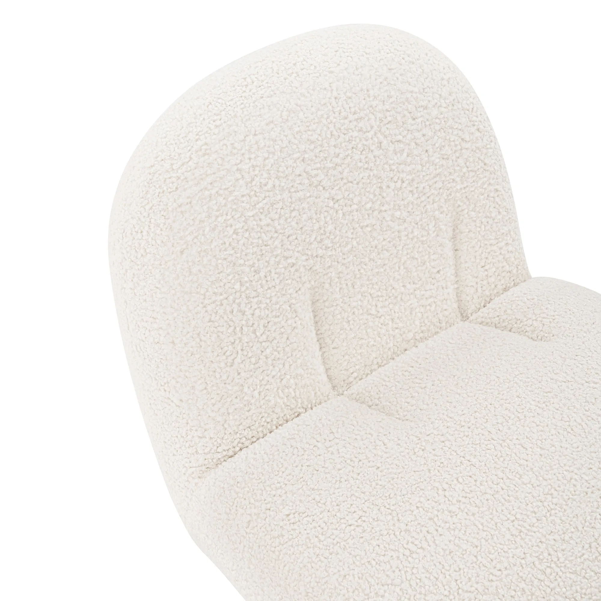 Manhattan Comfort Modern Edina Boucle Accent Chair in White