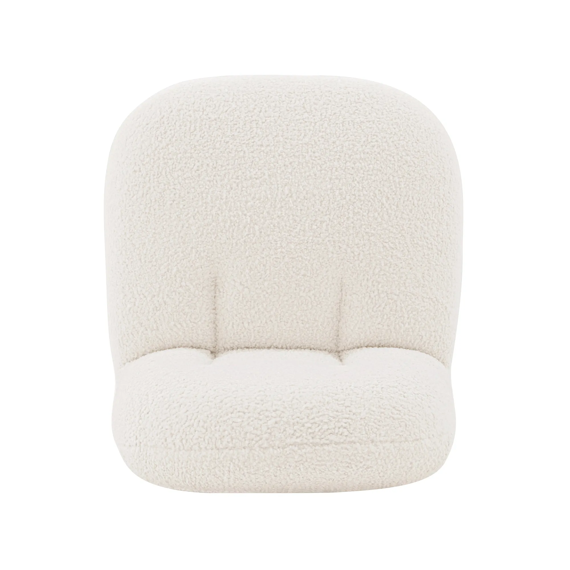 Manhattan Comfort Modern Edina Boucle Accent Chair in White
