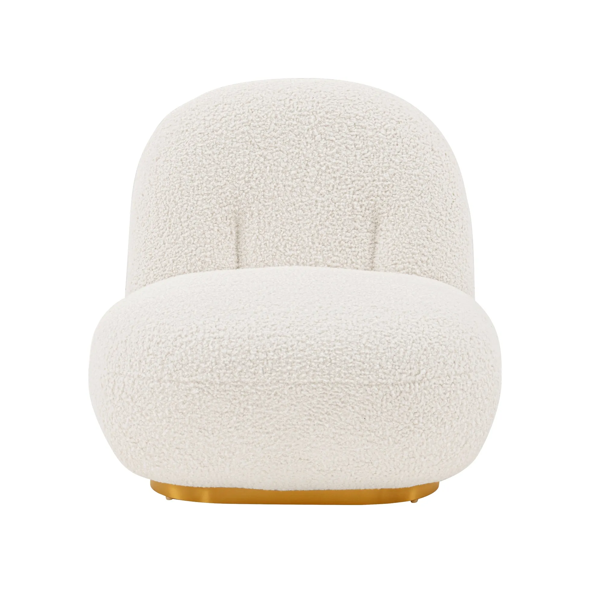 Manhattan Comfort Modern Edina Boucle Accent Chair in White