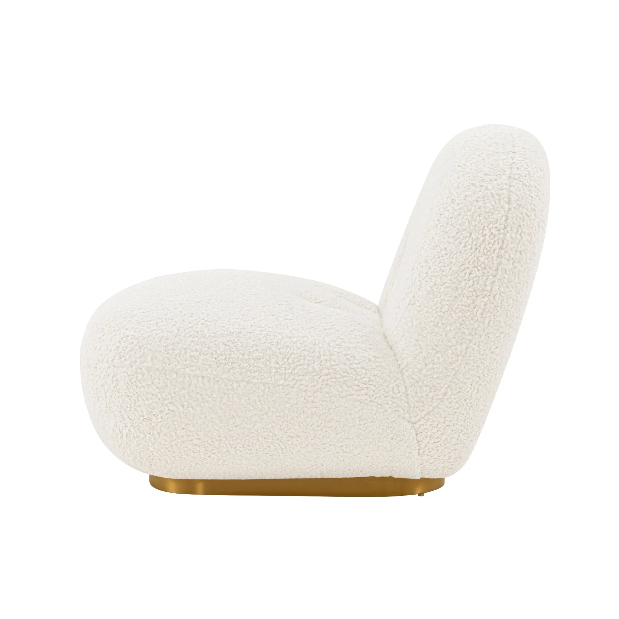 Manhattan Comfort Modern Edina Boucle Accent Chair in White