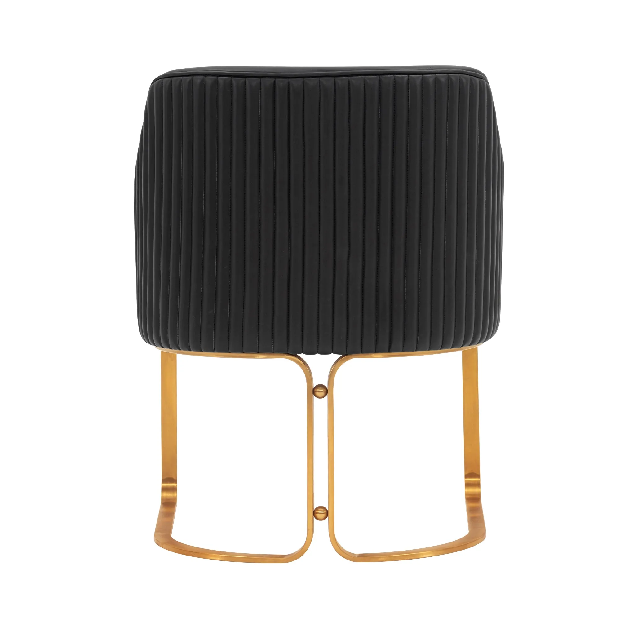 Manhattan Comfort Modern Edra Leatherette  Dining Armchair in Black - Set of 2