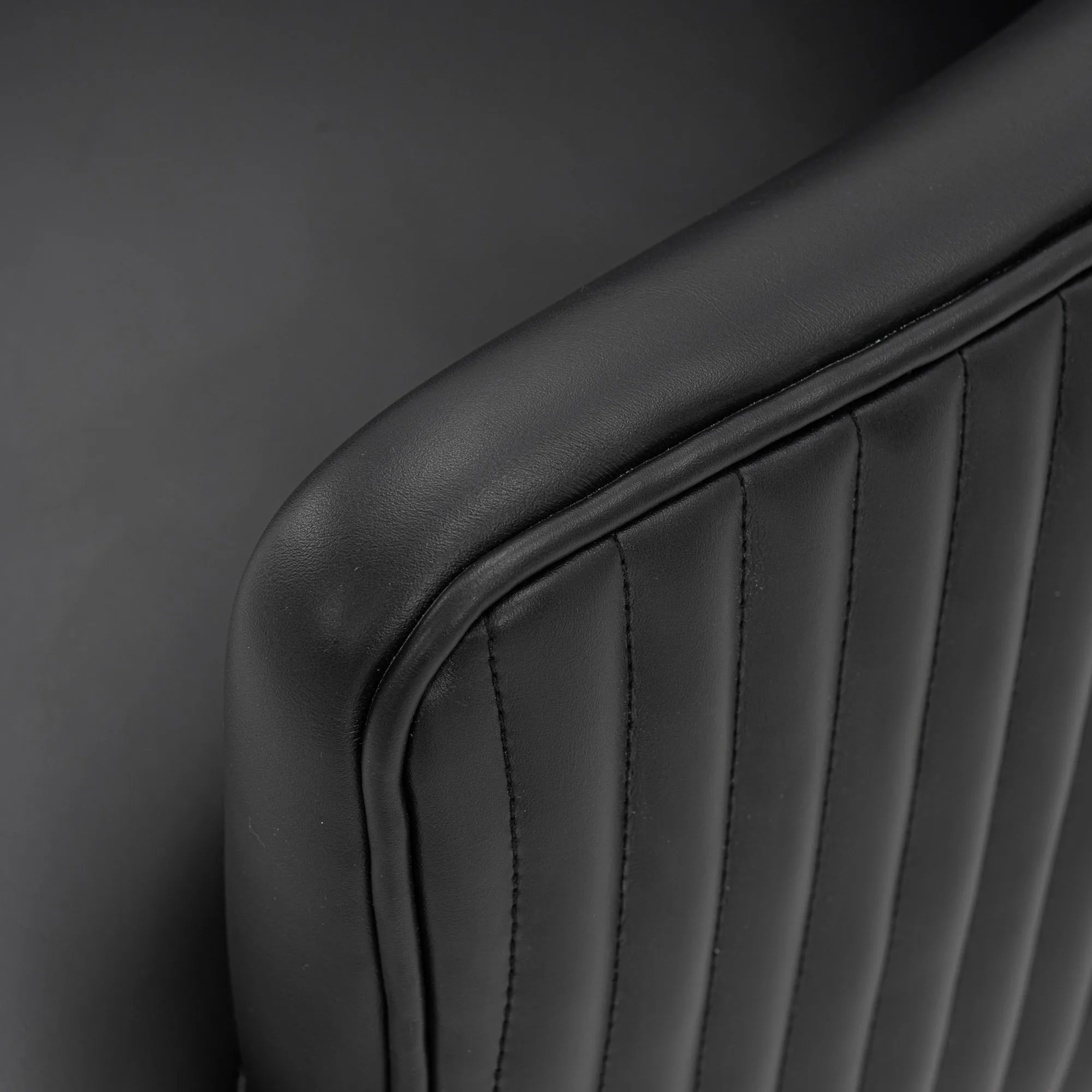 Manhattan Comfort Modern Edra Leatherette  Dining Armchair in Black - Set of 2