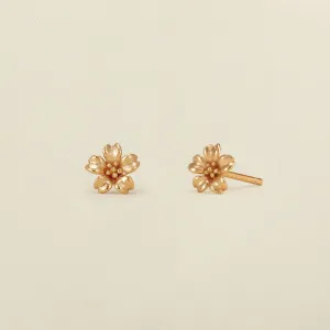 March Birth Flower Stud Earrings