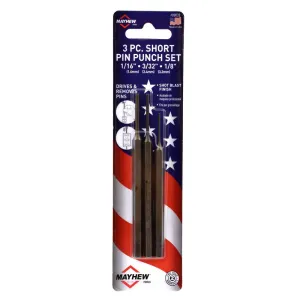 Mayhew Punch Sets - Short Pin Punch Set 10"