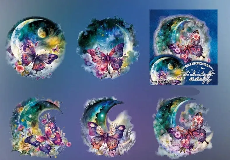 Moonlit Butterfly Sticker Set