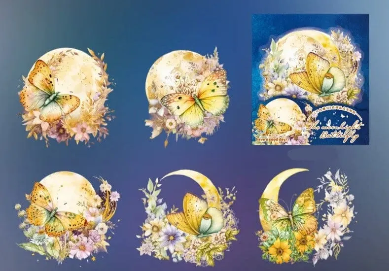 Moonlit Butterfly Sticker Set