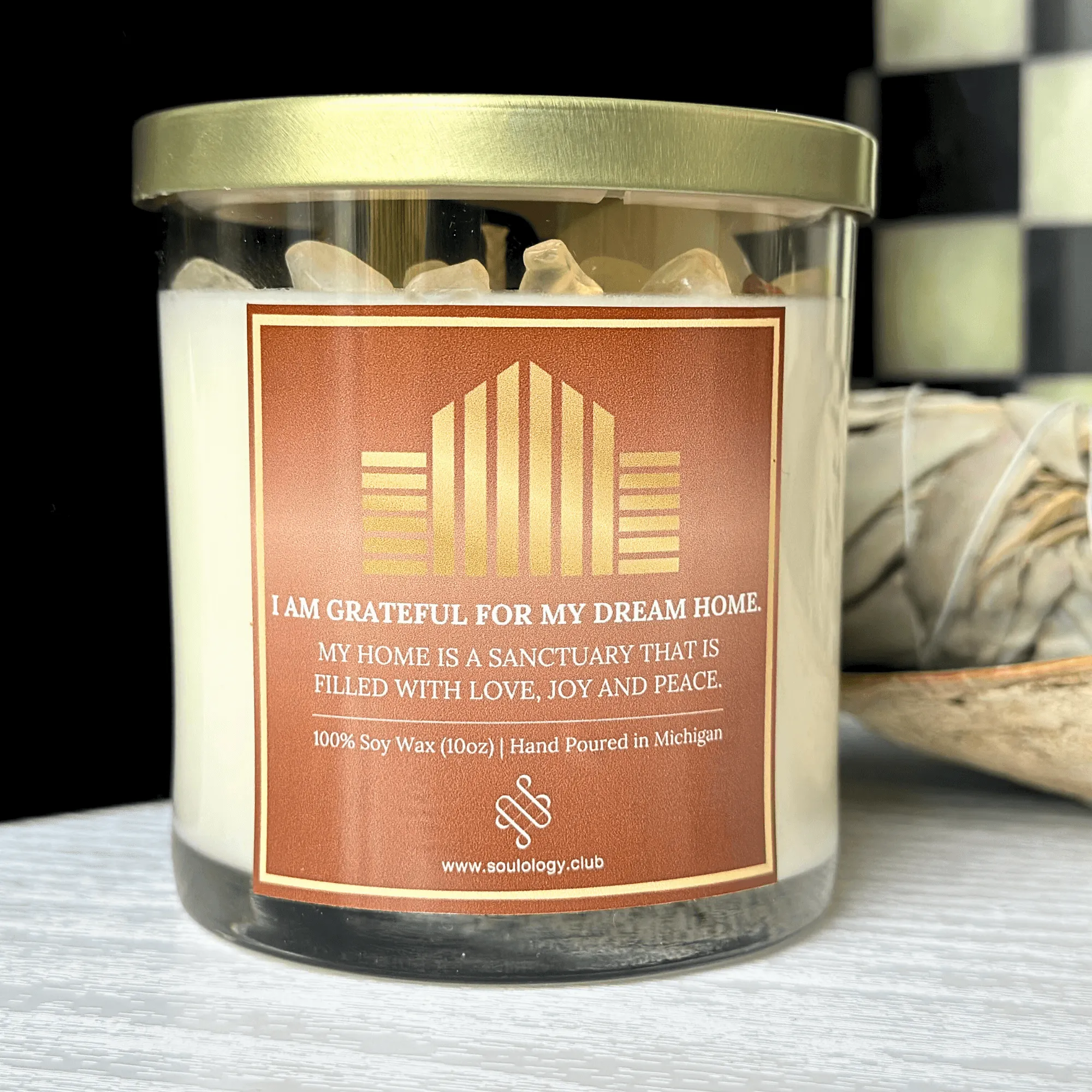 My Dream Home Crystal Candle
