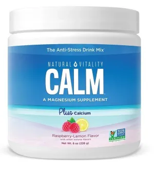 Natural Vitality Calm Plus Raspberry Lemon 8 oz Powder