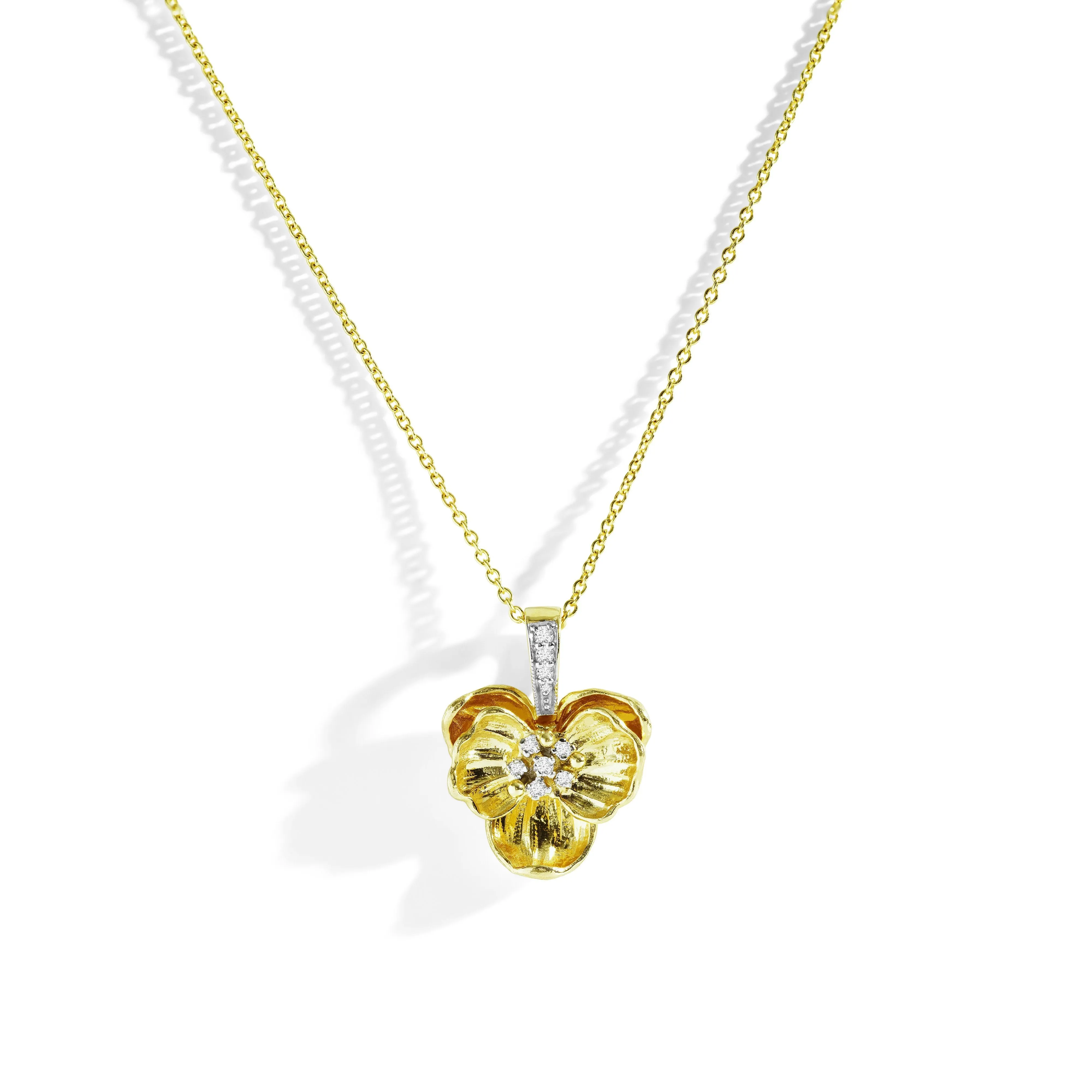 Orchid 15mm Necklace with Diamonds